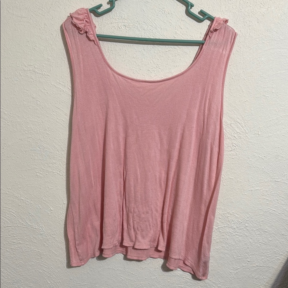 Pink Ruffled Women's Top - Picture 2 of 2